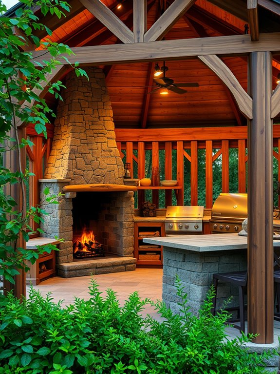 al fresco cooking and warmth