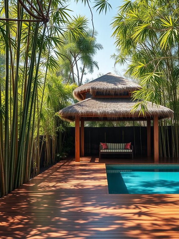 bamboo filled tropical paradise
