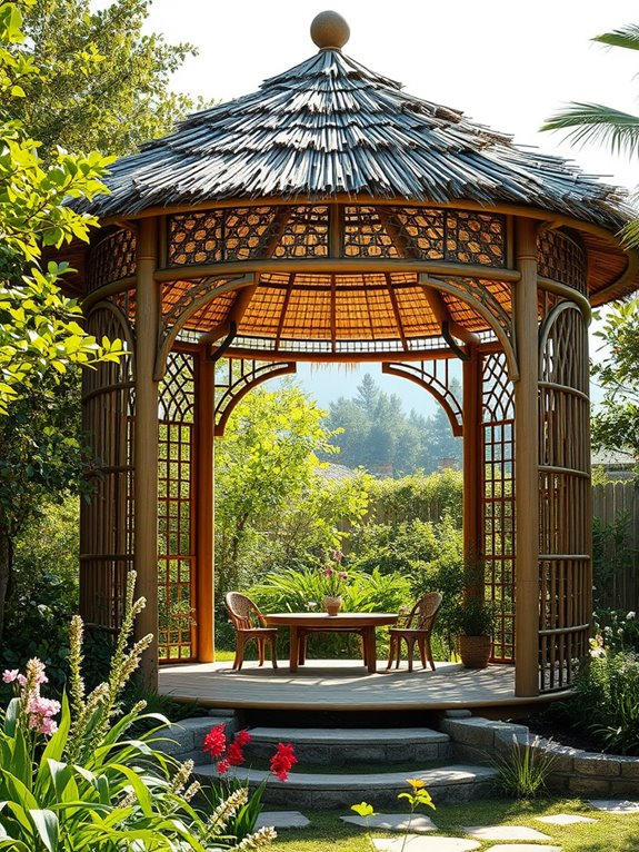 bamboo gazebo construction project