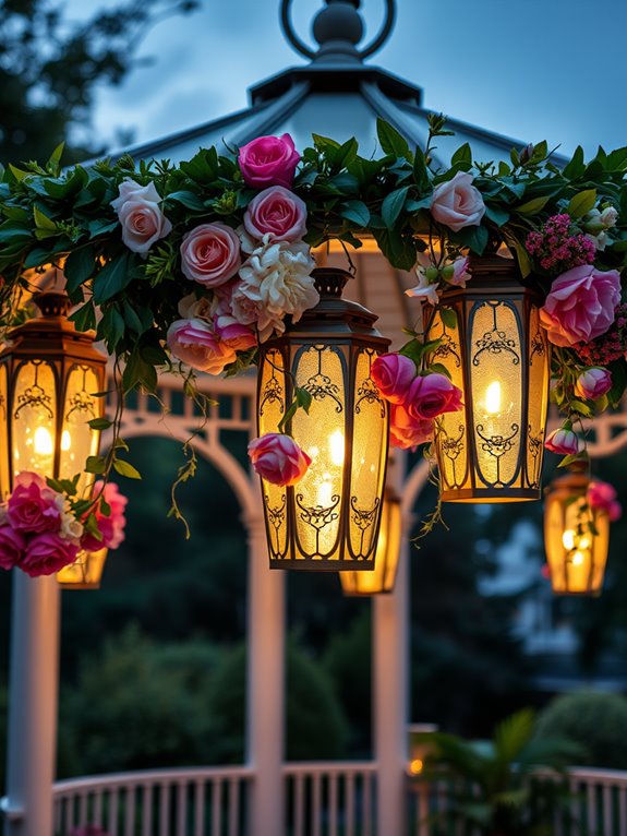 beautifully adorned lanterns floral