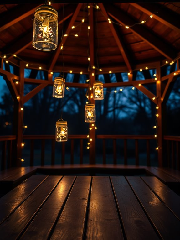 bright glass container glow