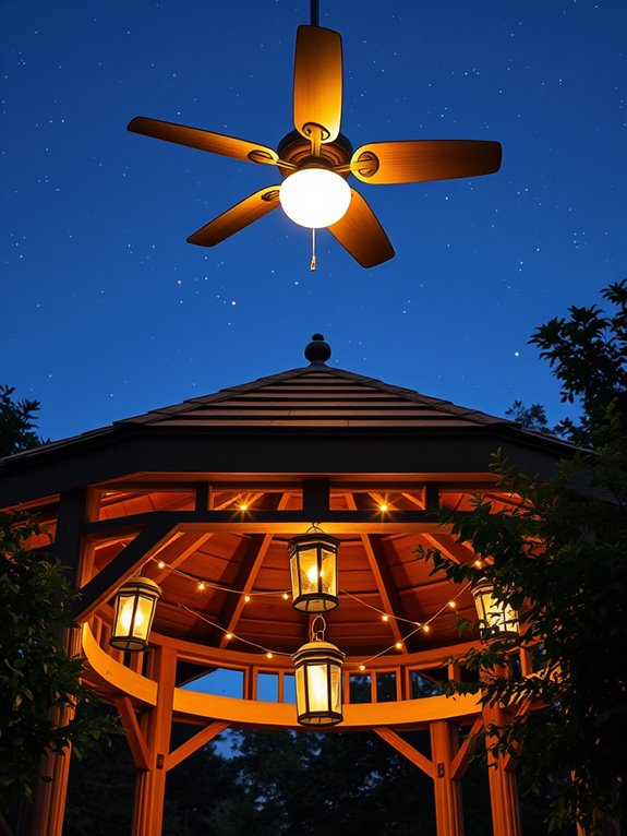 ceiling fan light feature