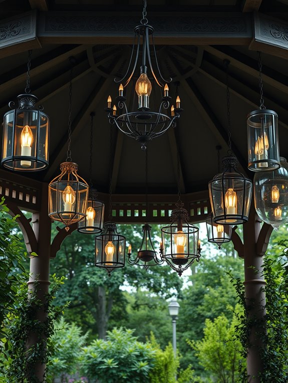 charming gazebo chandelier designs