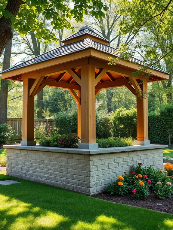 cinder block foundation support