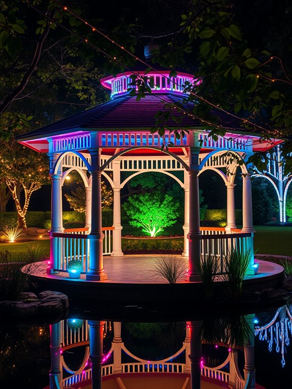 colorful lighting design accents