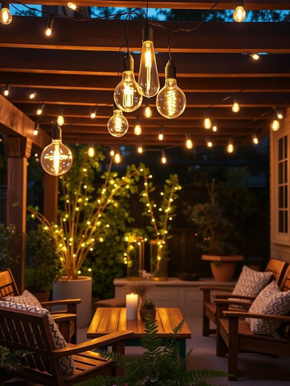 colorful outdoor lighting decor