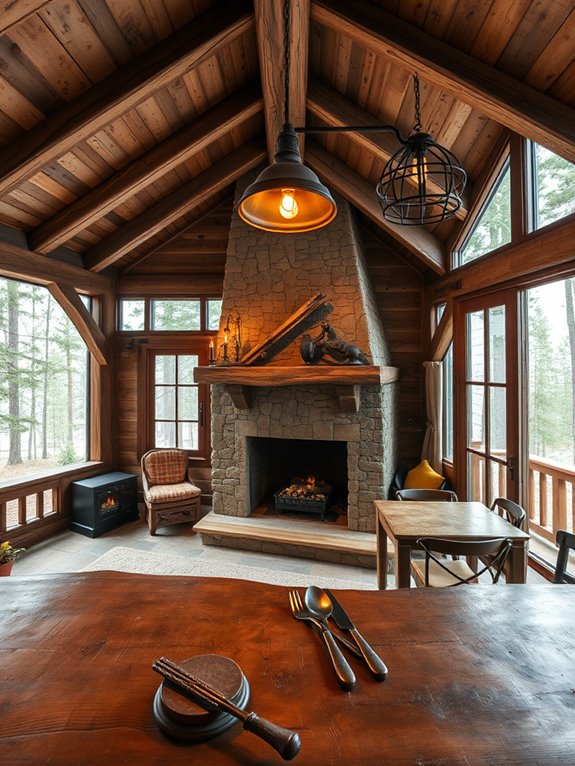 cozy natural wood retreat