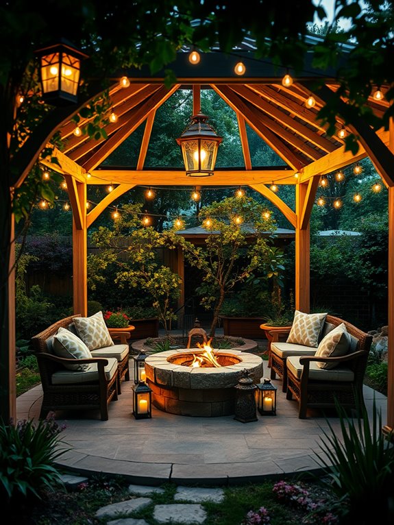 cozy outdoor gathering space