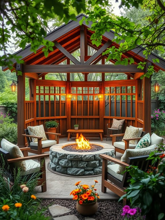 cozy outdoor gathering space