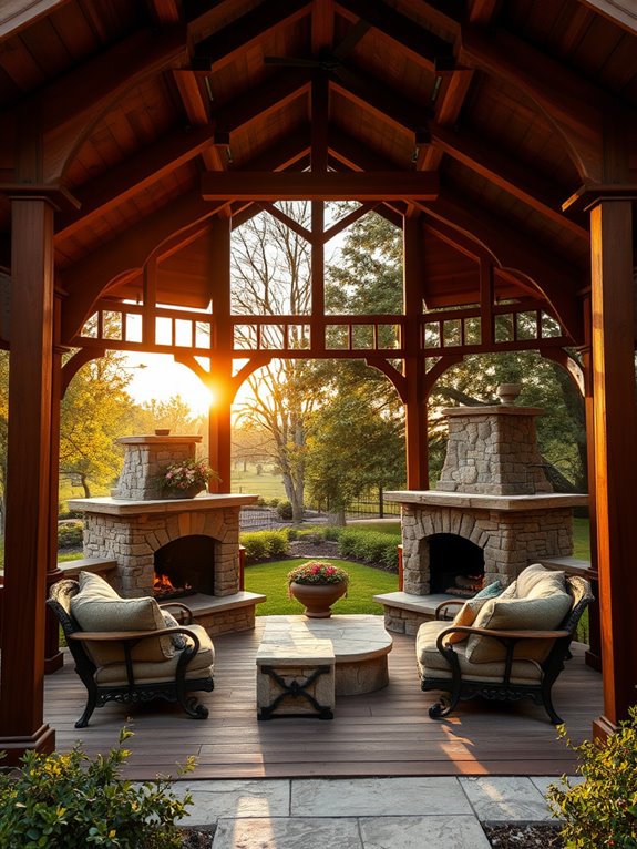 cozy outdoor gathering space