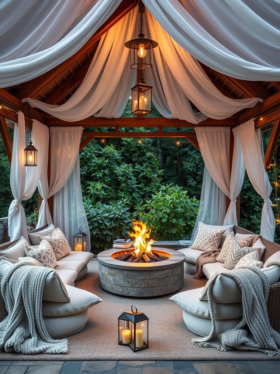 cozy outdoor gathering spot