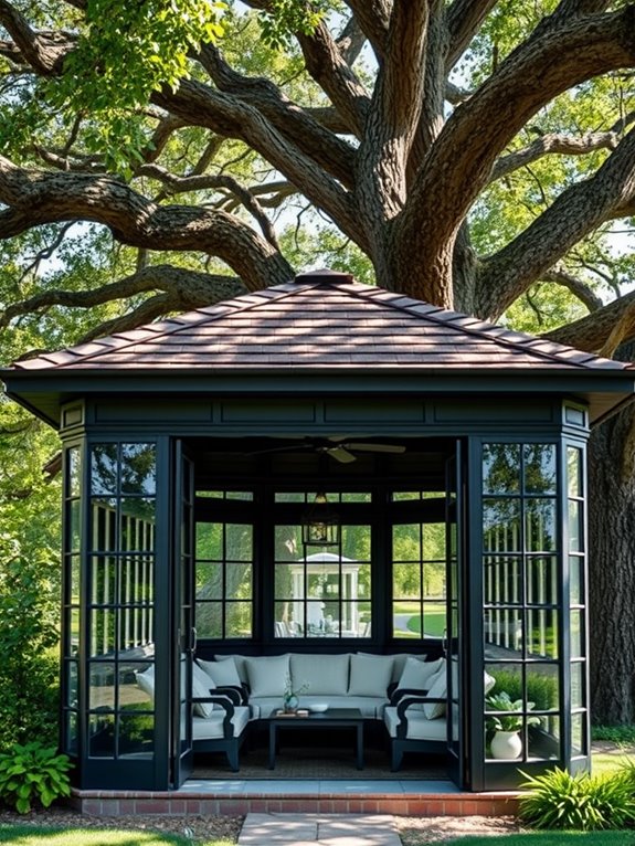 cozy outdoor relaxation space