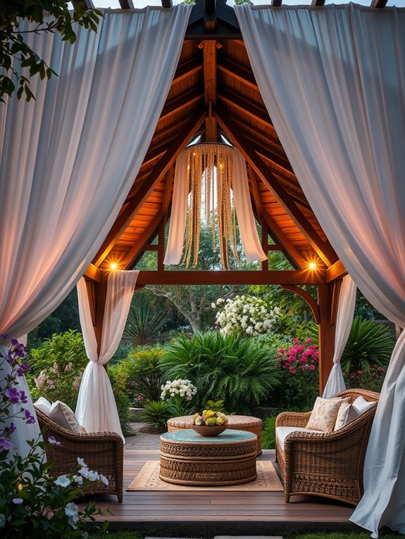 curtained gazebo design inspirations