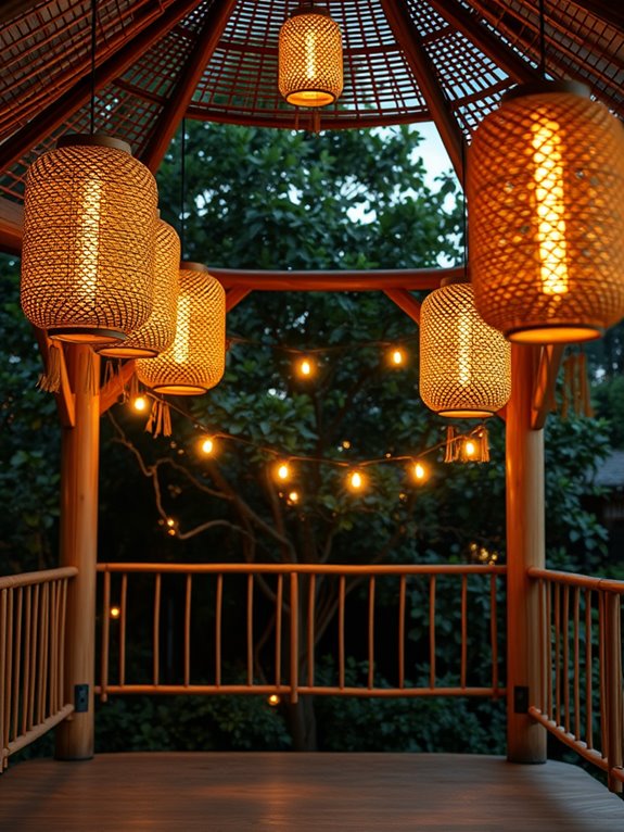 decorative bamboo lantern strings