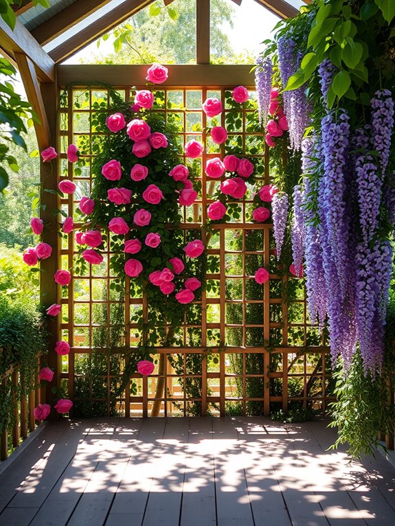 decorative floral trellis design