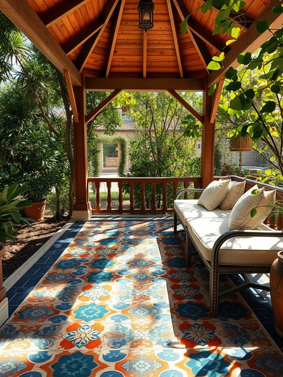 decorative tiled flooring designs