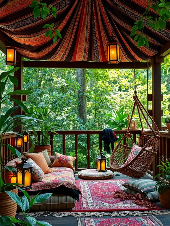 eclectic artistic living space