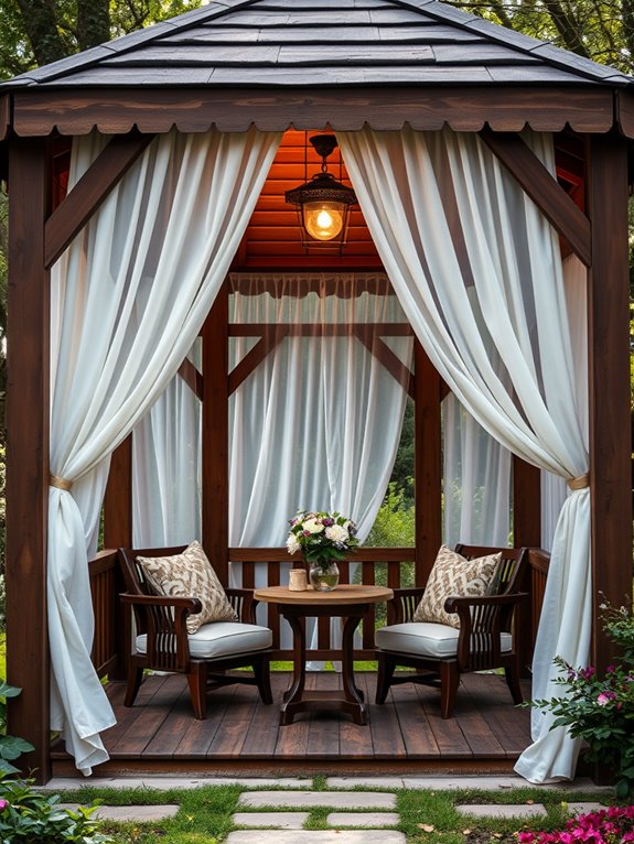 enclosed outdoor relaxation space
