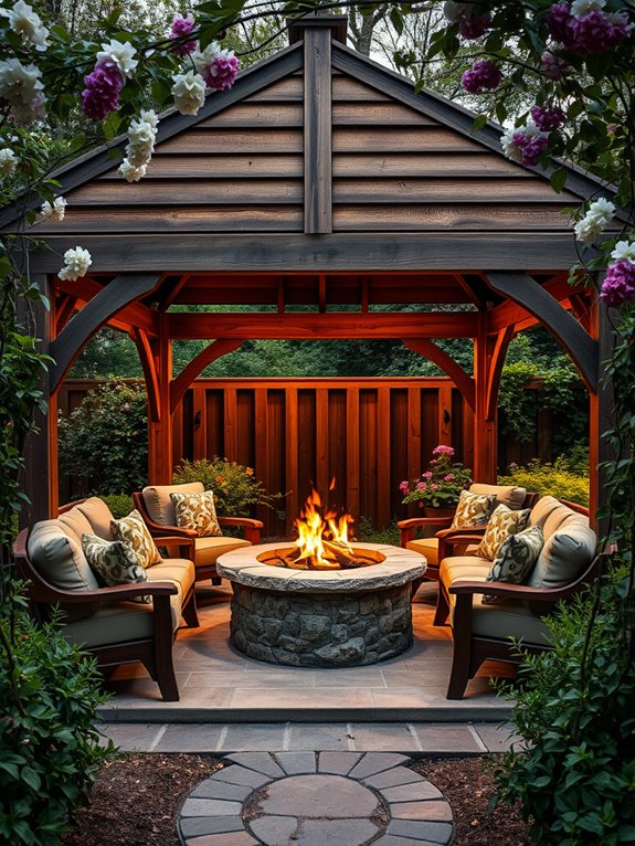 fire pit gazebo design