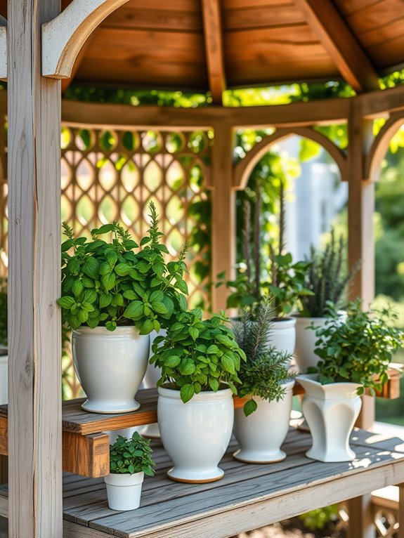 growing herbs in containers