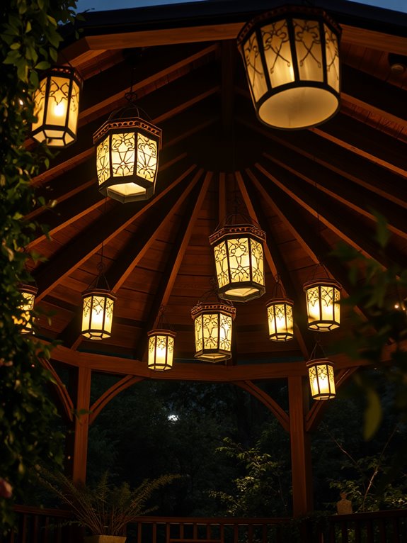 hang decorative lanterns securely