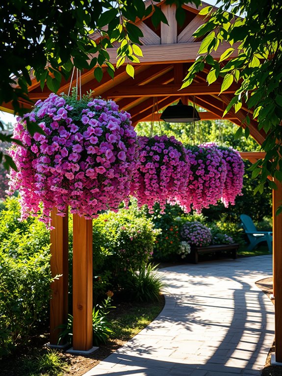 hanging flower gazebo decorations