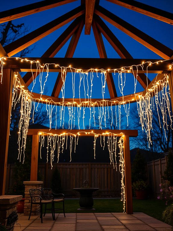 illuminated icicle light display