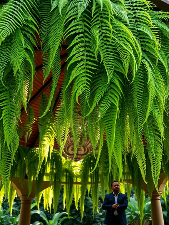 lush hanging ferns decor