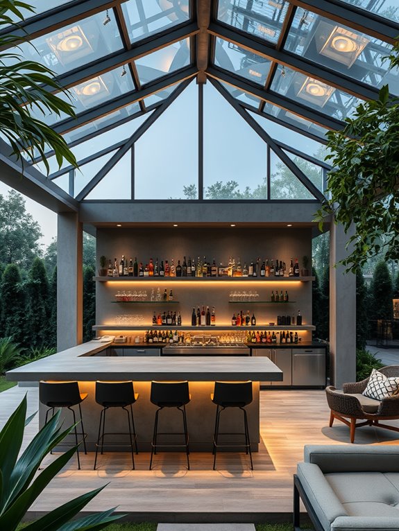modern outdoor drinking venue