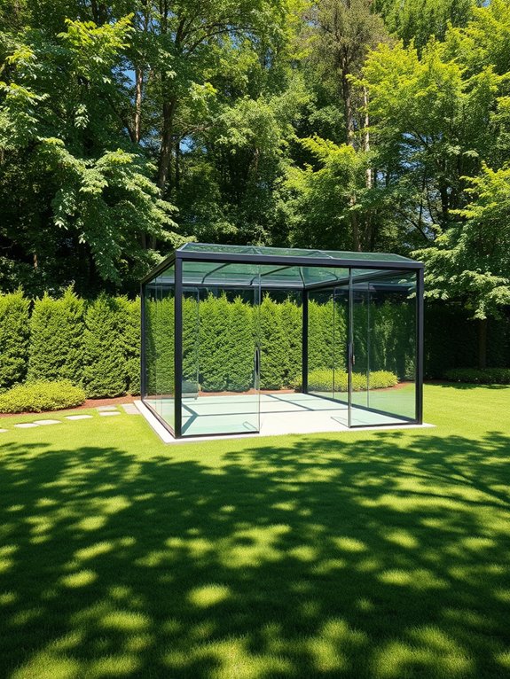 modern transparent outdoor structure