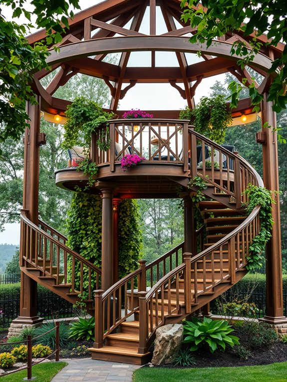 multi tiered outdoor structure