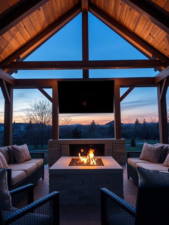 outdoor entertainment setup combo
