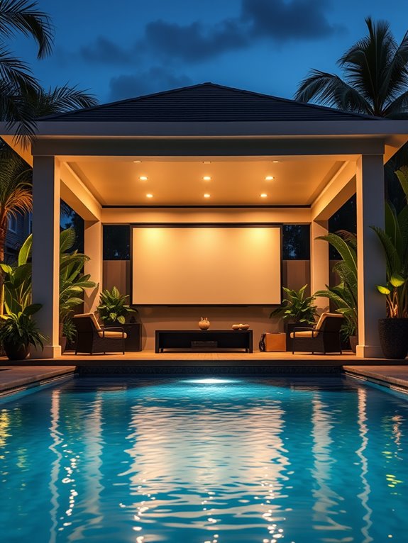 outdoor entertainment space