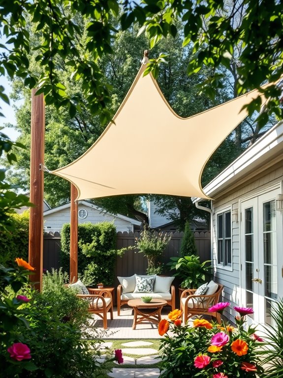 outdoor shaded relaxation space