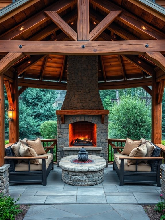 rustic wood gazebo design