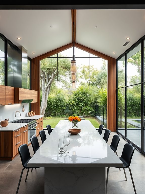 spacious interconnected living spaces