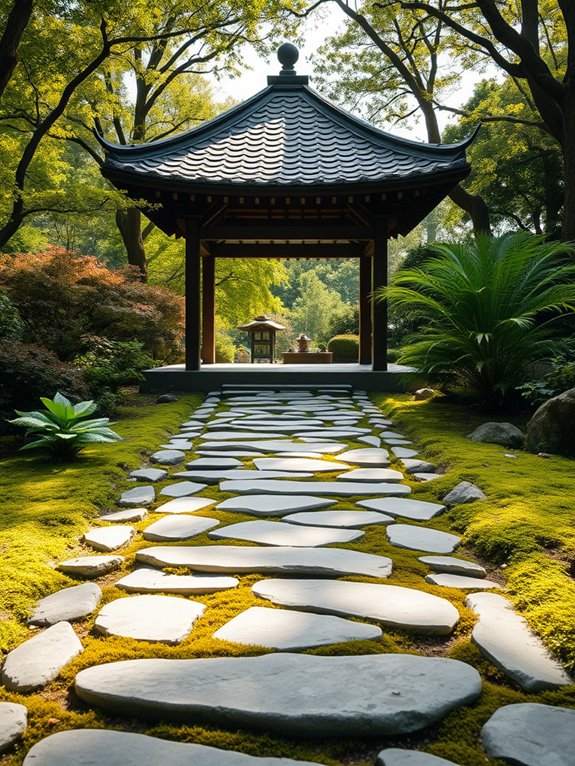 stone pathway leading approach