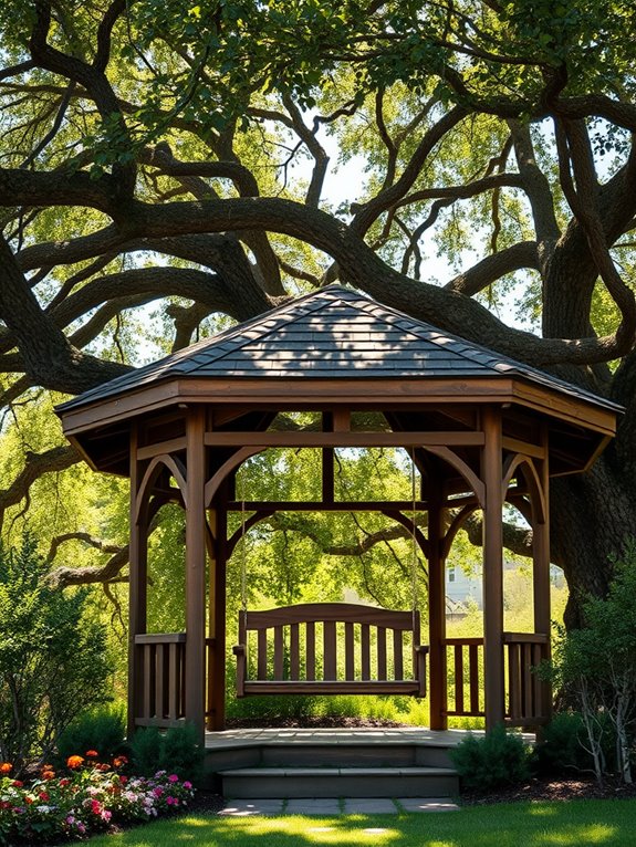 swinging in gazebo bliss
