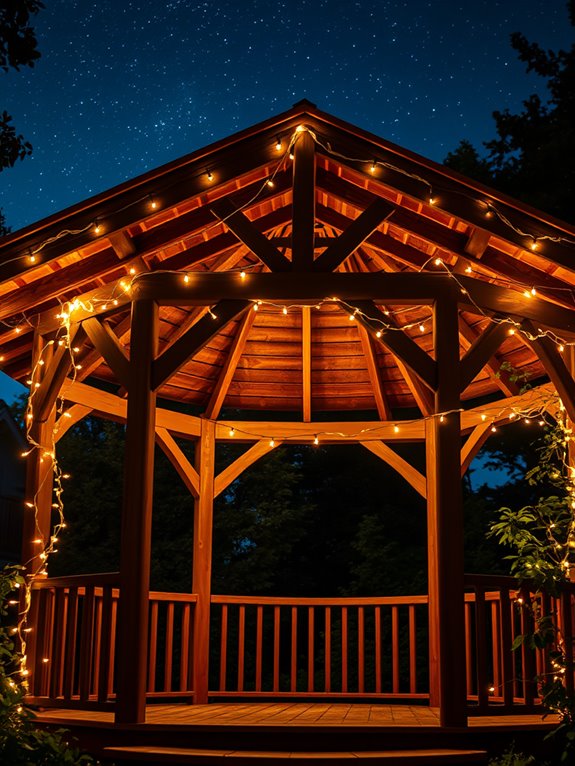 twinkling decorative string lights