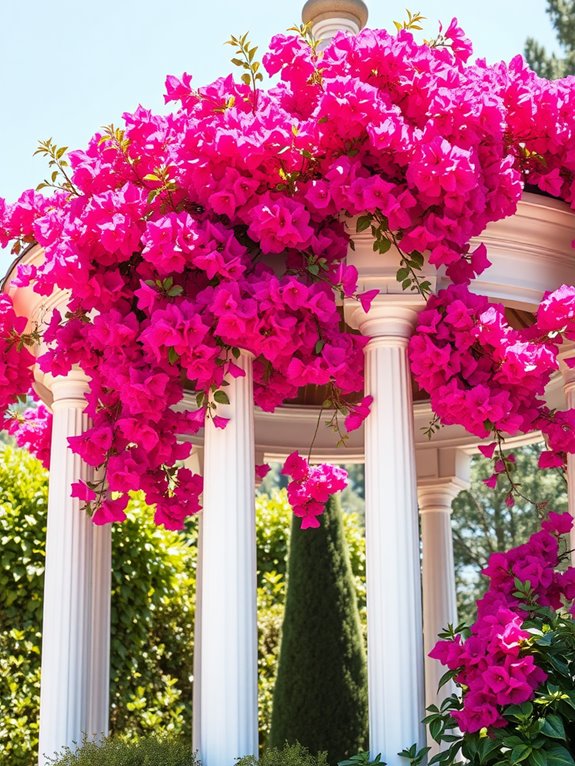 vibrant bougainvillea flower displays