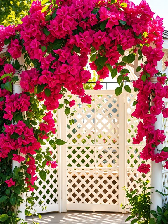 vibrant flowering climbing vine