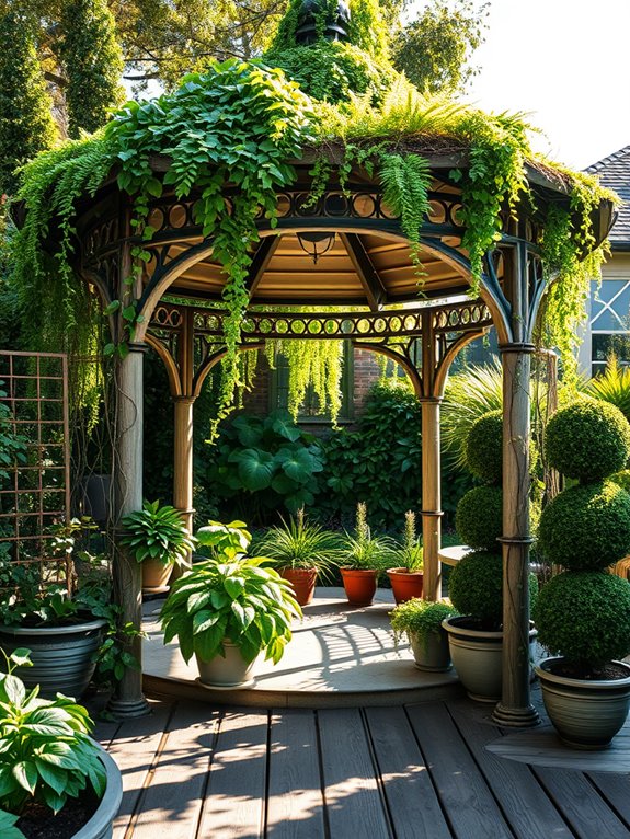 vibrant foliage embellishments abound