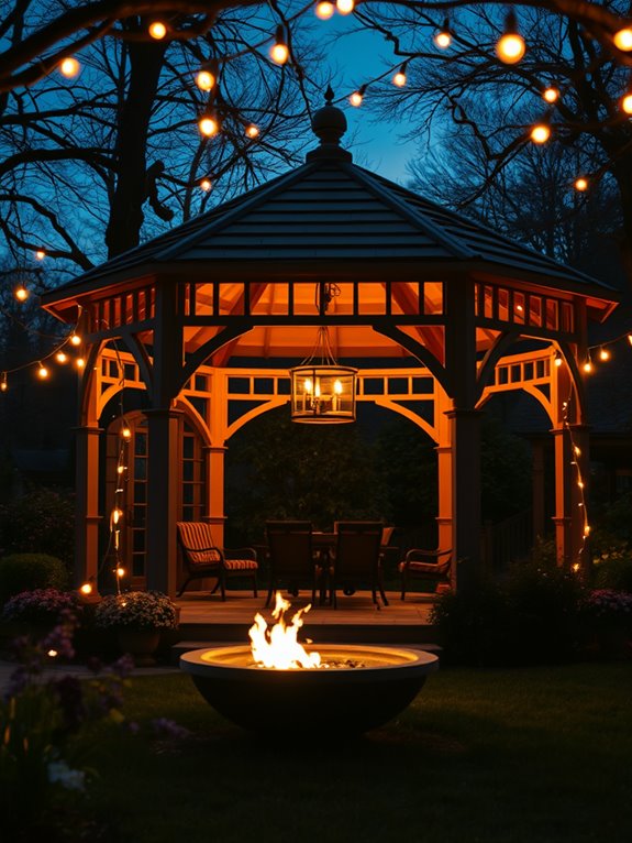 warm evening fire ambiance