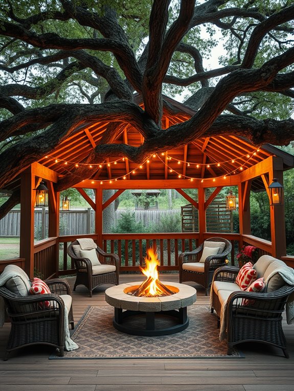 warm outdoor gathering space
