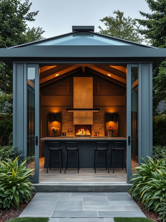 weatherproof outdoor gathering space