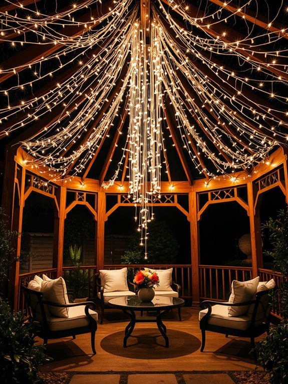 whimsical illuminated overhead decor