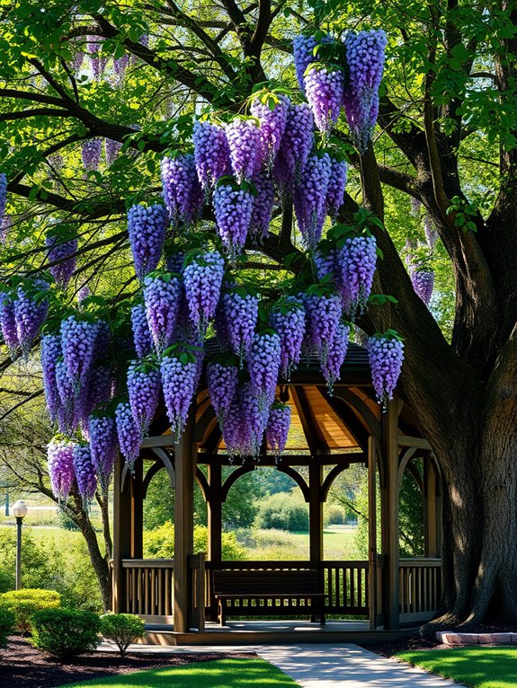 wisteria clad enchanting gazebo