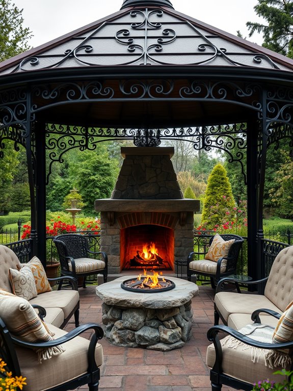 wrought iron gazebo design