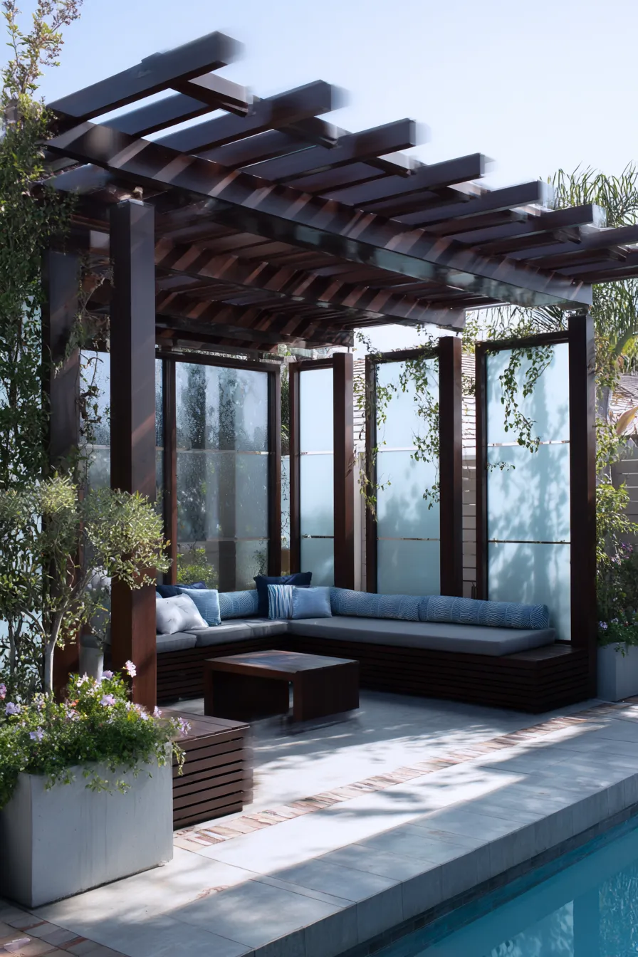 Poolside Pergola Ideas That Look Luxurious (8)