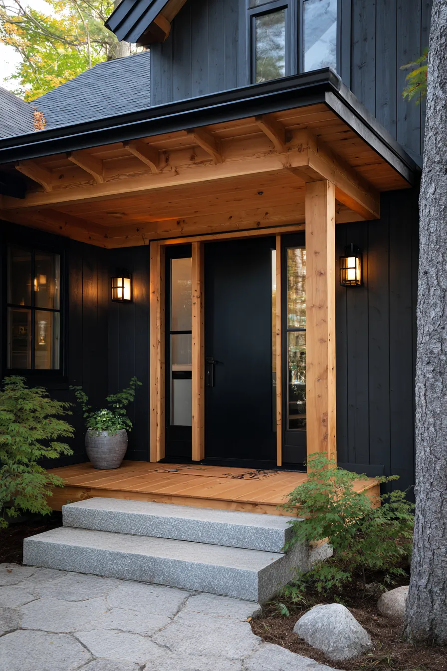 Bold Black Door Front Porch Ideas That Stand Out (10)_result